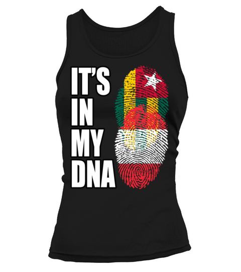 Togolese And Austrian Mix Heritage DNA Flag Tank top Woman