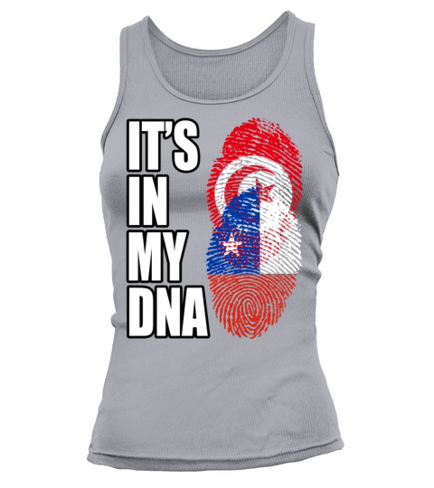 Tunisian And Chilean Mix Heritage DNA Flag Tank top Woman