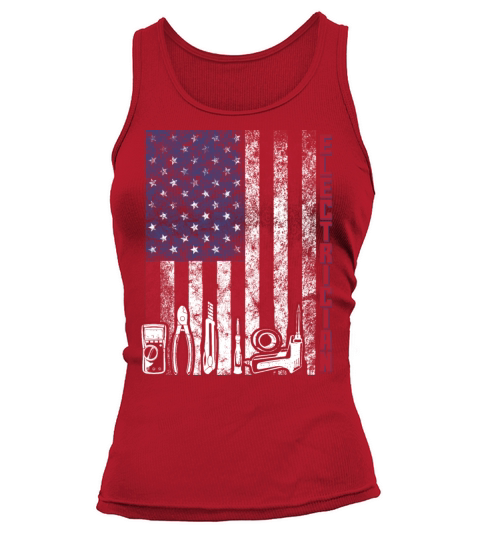 Vintage American Flag Electrician Tank top Woman