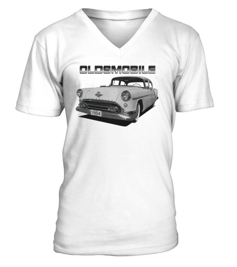 1954 Oldsmobile Front White V-Neck T-shirt
