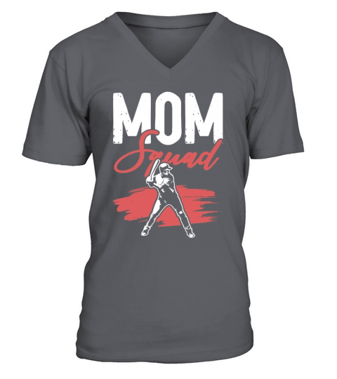 baseball mom squad V-Neck T-shirt