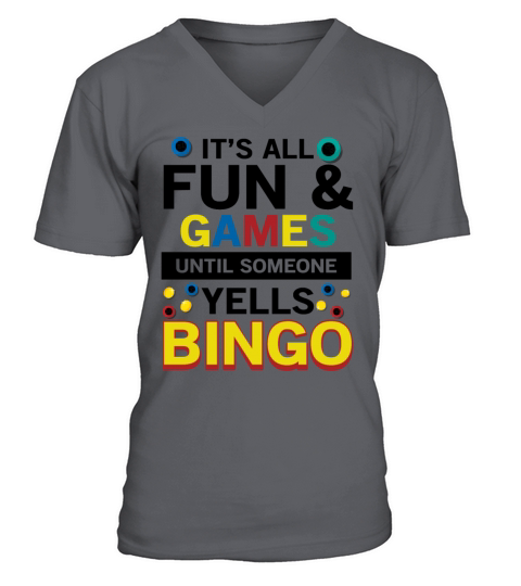 Bingo Yells Funny Bingo Lover Funny Bingo V-Neck T-shirt