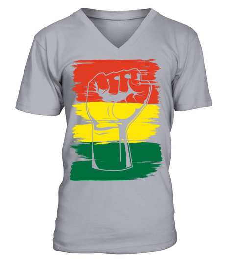 Black Proud African American for Juneteenth V-Neck T-shirt