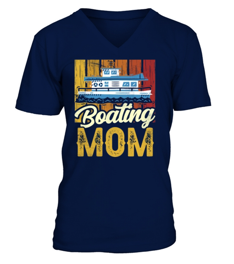 Boating Mom Yacht Boat Captain Ship V-Neck T-shirt