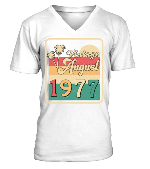 Born 1977 In August V-Neck T-shirt
