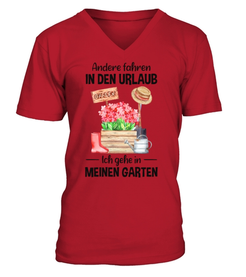 Garden Vacation Funny Quote Gardener Gift Idea V-Neck T-shirt