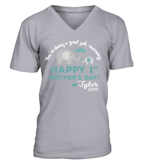 Happy 1st Mother Day - Baby Onesie V-Neck T-shirt