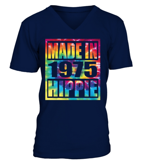 Hippie Birthday 1975 V-Neck T-shirt