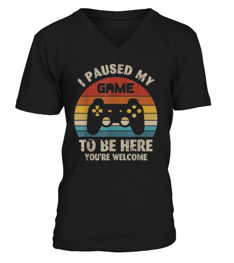 I paused my game to be here you’re welcome vintage shirt V-Neck T-shirt