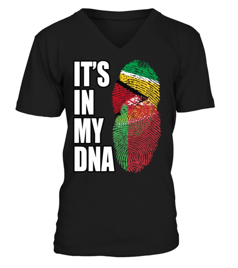 Indonesian And Belarusian Mix Heritage DNA Flag V-Neck T-shirt