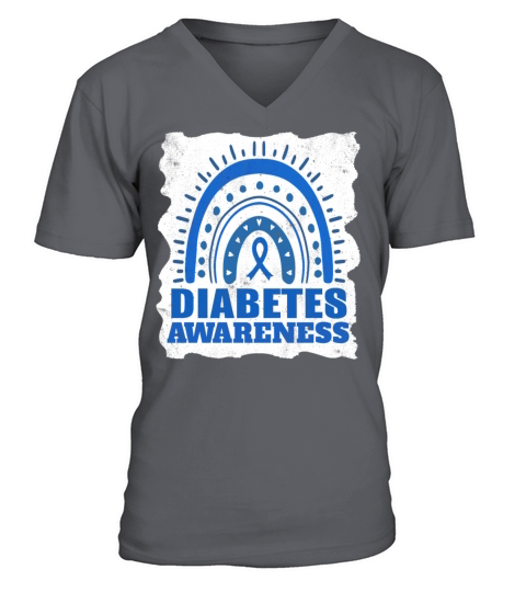 November Rainbow Diabetes Awareness Month V-Neck T-shirt
