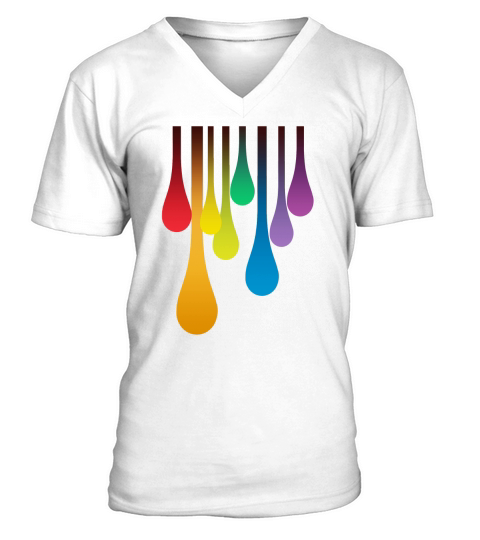 Rainbow Drips T-Shirts V-Neck T-shirt