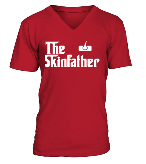 The Skin Father Funny Dermatology Dermatologist T Shirt Gift Black Youth V-Neck T-shirt