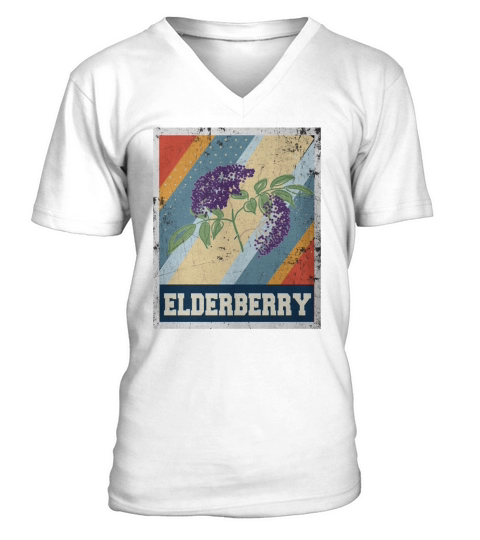 vintage style Elderberry V-Neck T-shirt