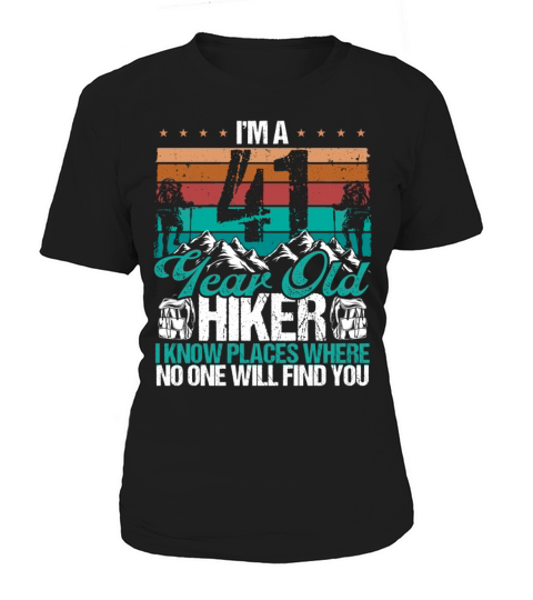 41 Birthday Hikers Vintage Mountains 41 Years Old Women's T-Shirt