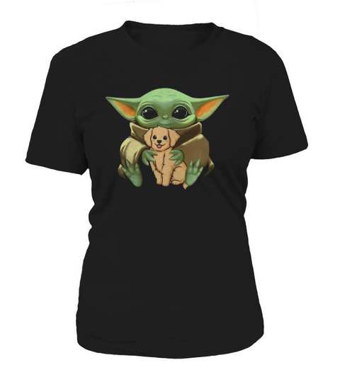 Baby Yoda Hug Golden Retriever Women's T-Shirt