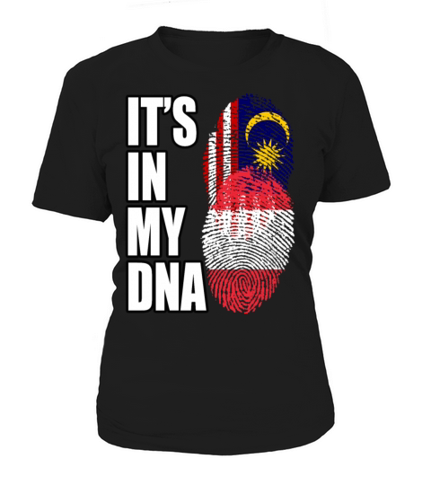Malaysian And Austrian Mix Heritage DNA Flag Women's T-Shirt