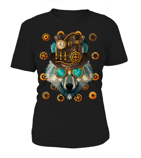 Steampunk Wolf Medieval Victorian Steam Powered An Women's T-Shirt