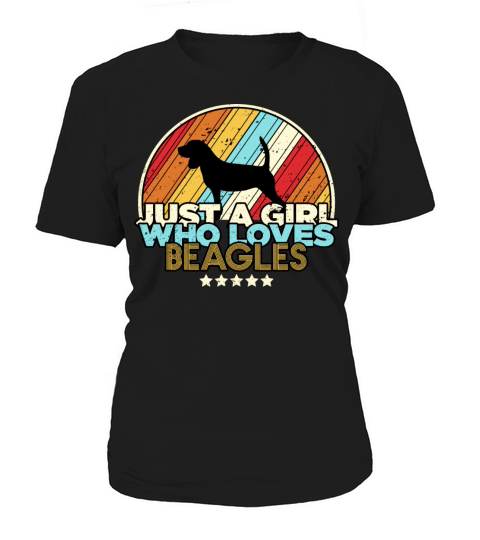 Vintage Beagle Retro Just A Girl Who Loves Beagles Women's T-Shirt