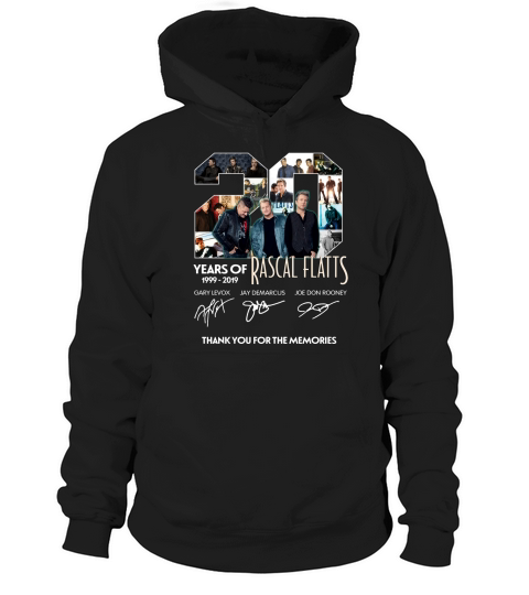 20 Years Of Rascal Flatts 1999 2019 Thank You For The Memories Signatures shirt Hoodie Unisex