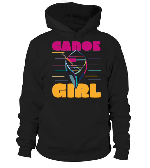 Canoe Canoeing Girl Retro 80S 90S Hoodie Unisex