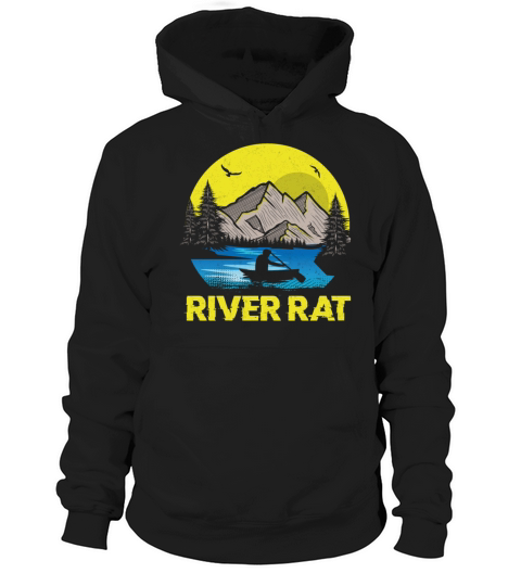 Canoe Canoeing Vintage Retro River Hoodie Unisex