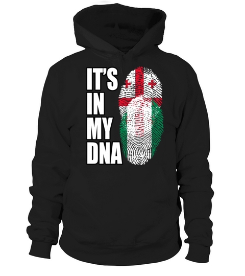 Georgian And Nigerian Mix Heritage DNA Flag Hoodie Unisex