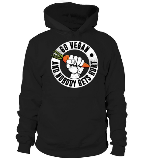 Go Vegan And Nobody Gets Hurt Funny Carrot Hoodie Unisex