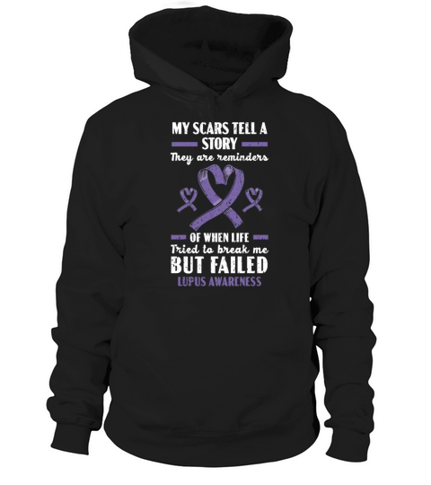 Lupus Awareness Purple Ribbon Autoimmune Disease Hoodie Unisex
