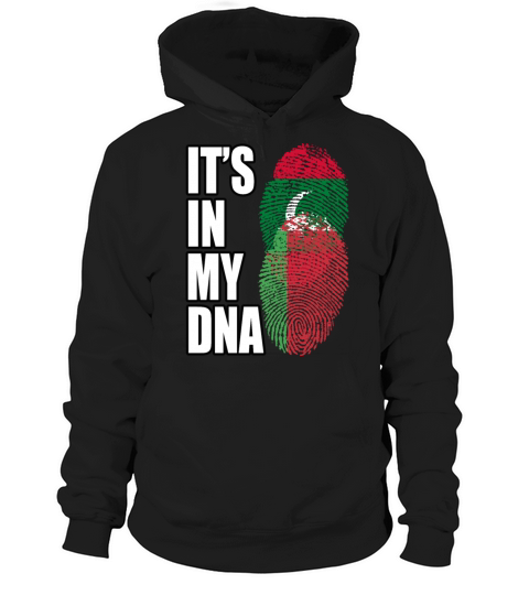 Maldivian And Belarusian Mix Heritage DNA Flag Hoodie Unisex