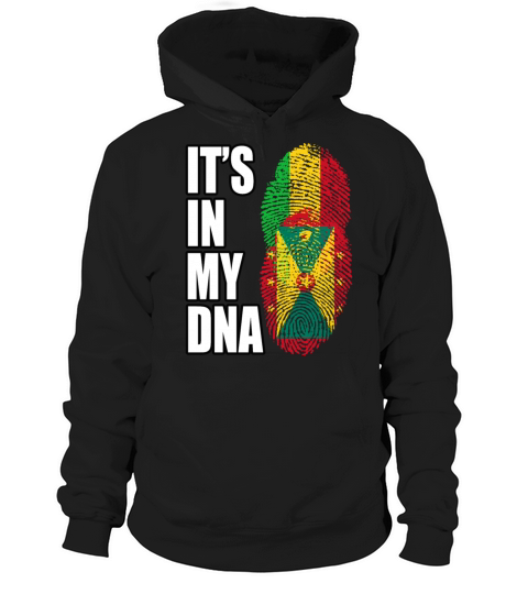 Malian And Grenadian Mix Heritage DNA Flag Hoodie Unisex