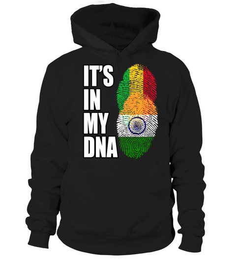 Malian And Indian Mix Heritage DNA Flag Hoodie Unisex