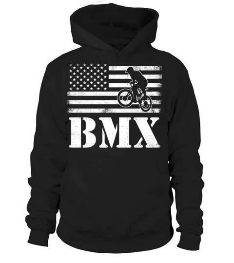 USA American Flag BMX Sport Bike Biking Hoodie Unisex
