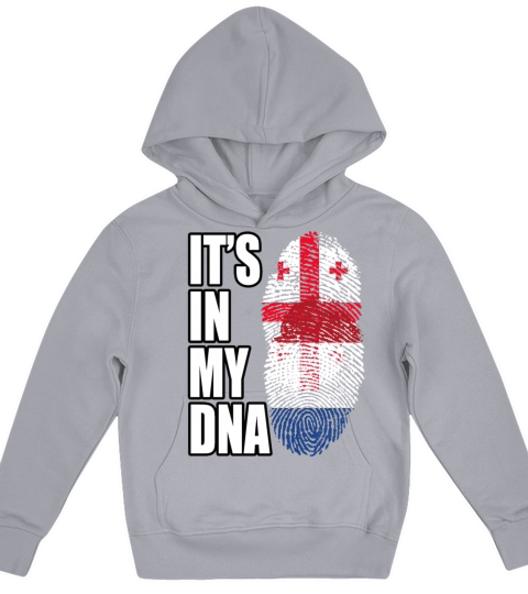 Georgian And Dutch Mix Heritage DNA Flag Kids Hoodie