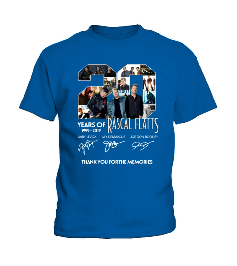 20 Years Of Rascal Flatts 1999 2019 Thank You For The Memories Signatures shirt Kids T-Shirt