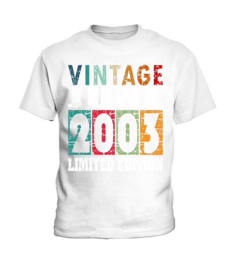 2003 vintage born in June gift Kids T-Shirt