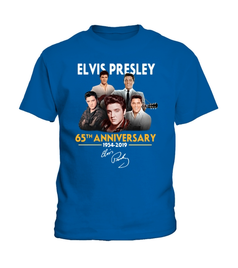 65th anniversary Elvis Presley 1954 2019 signature shirt Kids T-Shirt