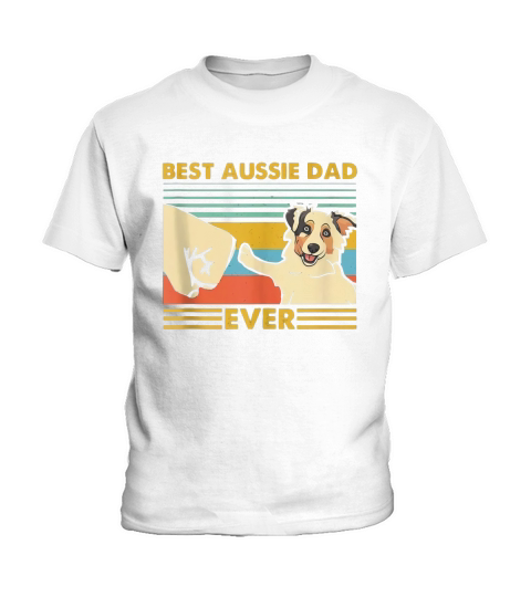 Best Aussie Dad Ever Retro Vintage Sunset Kids T-Shirt