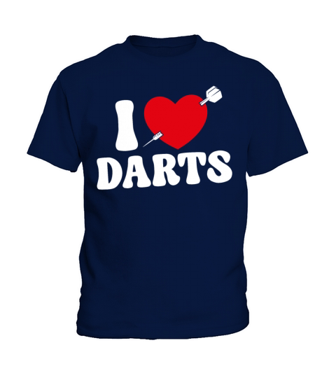 Darts Heart Vintage I Love Darts Kids T-Shirt