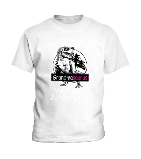 Dont Mess with Grandma Saurus - Ladies Flowy Tank Kids T-Shirt