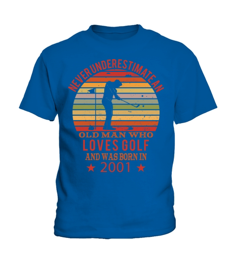 Golfing Golfplayers Vintage 2001 Birthday Kids T-Shirt