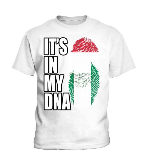 Hungarian And Nigerian Mix Heritage DNA Flag Kids T-Shirt