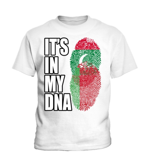 Maldivian And Belarusian Mix Heritage DNA Flag Kids T-Shirt