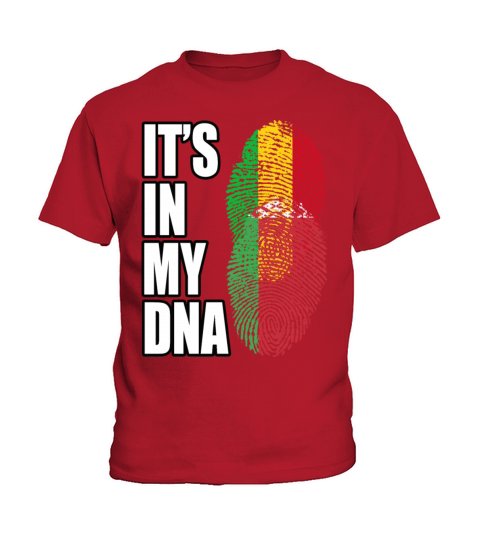 Malian And Belarusian Mix Heritage DNA Flag Kids T-Shirt