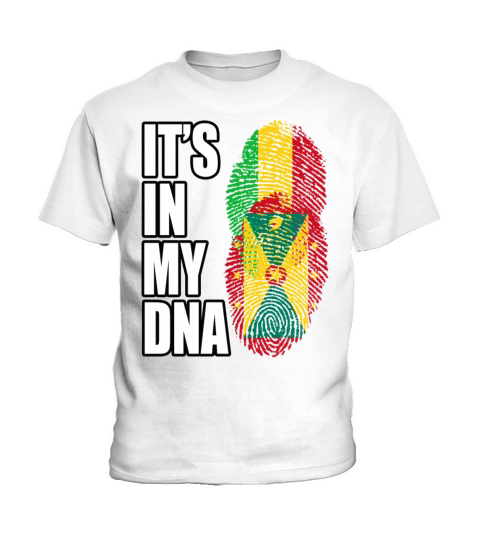 Malian And Grenadian Mix Heritage DNA Flag Kids T-Shirt