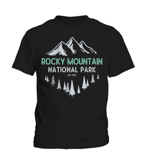 Rocky Mountain Vintage National Park Colorado Souv Kids T-Shirt