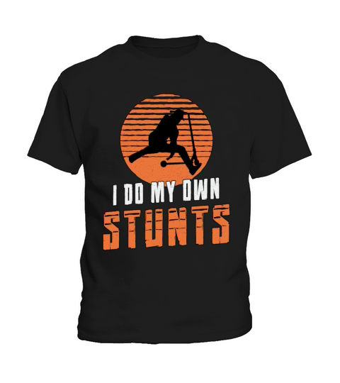 Scooter Driver I Do My Own Stunts Stunt Vintage Kids T-Shirt