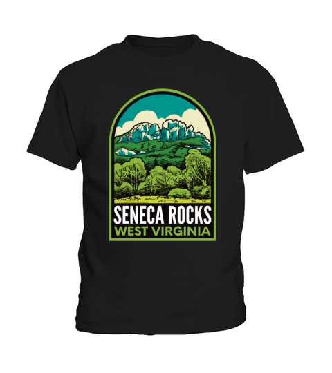 Seneca Rocks West Virginia Vintage Kids T-Shirt