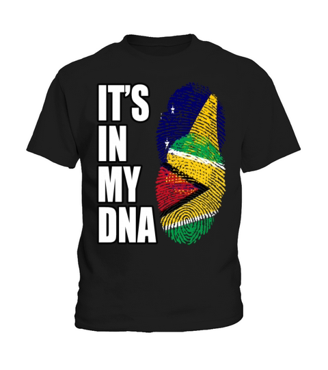 Tokelauan And Guyanese Mix Heritage DNA Flag Kids T-Shirt