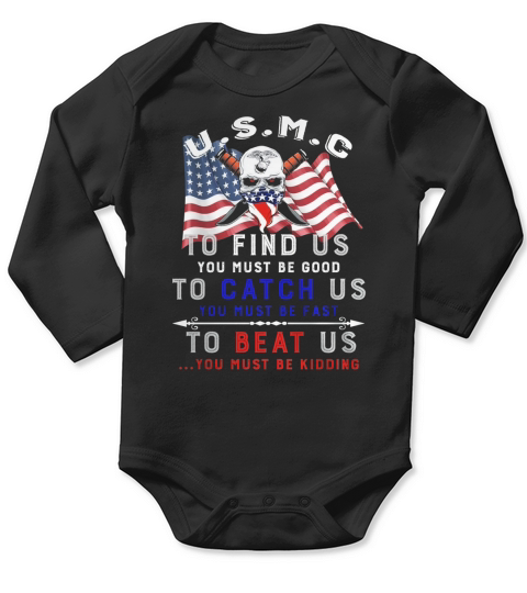 1 usmc Long Sleeve Baby One-Piece